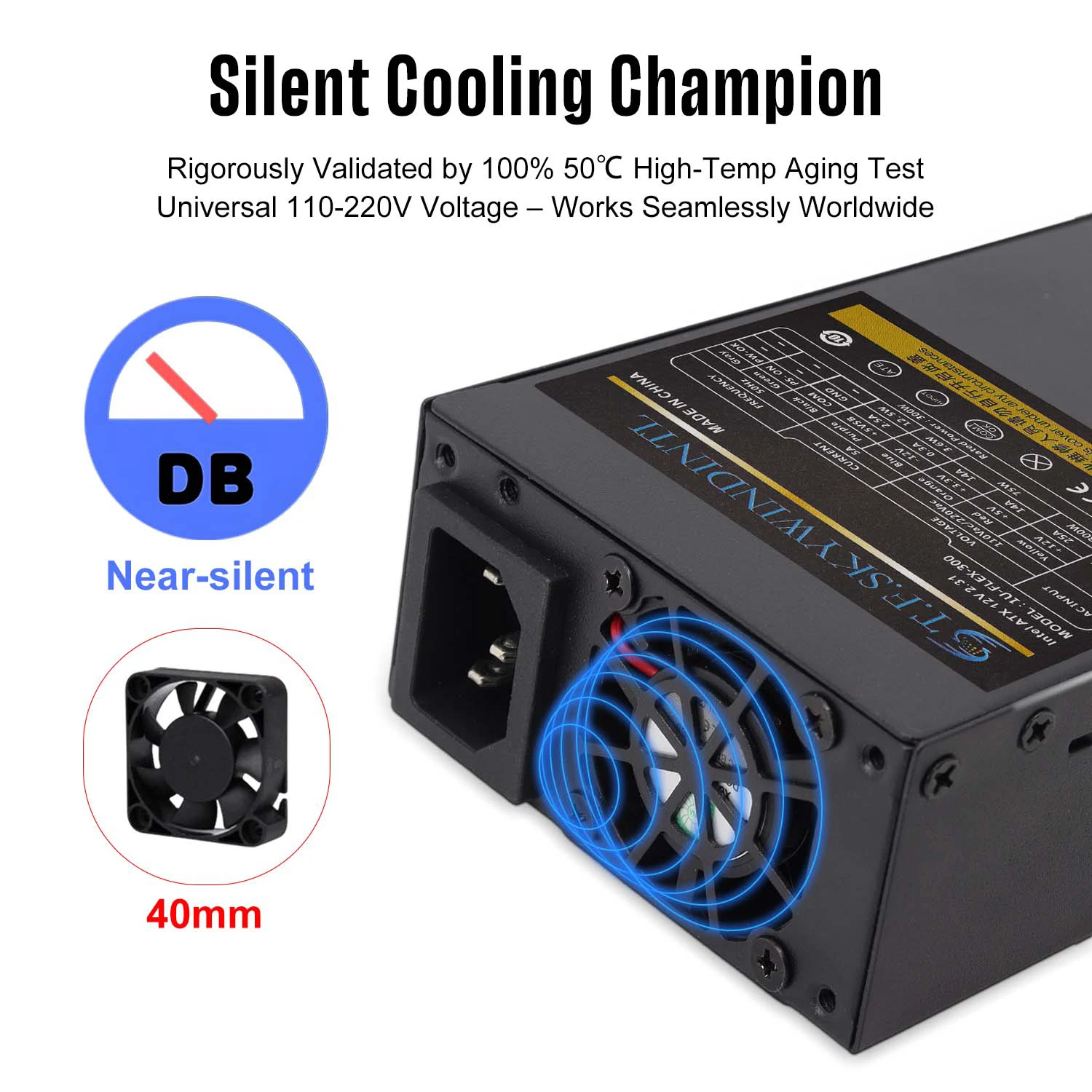 New Max 350W ATX Full Module 350W Power Supply Small 1U (Flex ITX) Computer Chassis for CASE Power POS Machine
