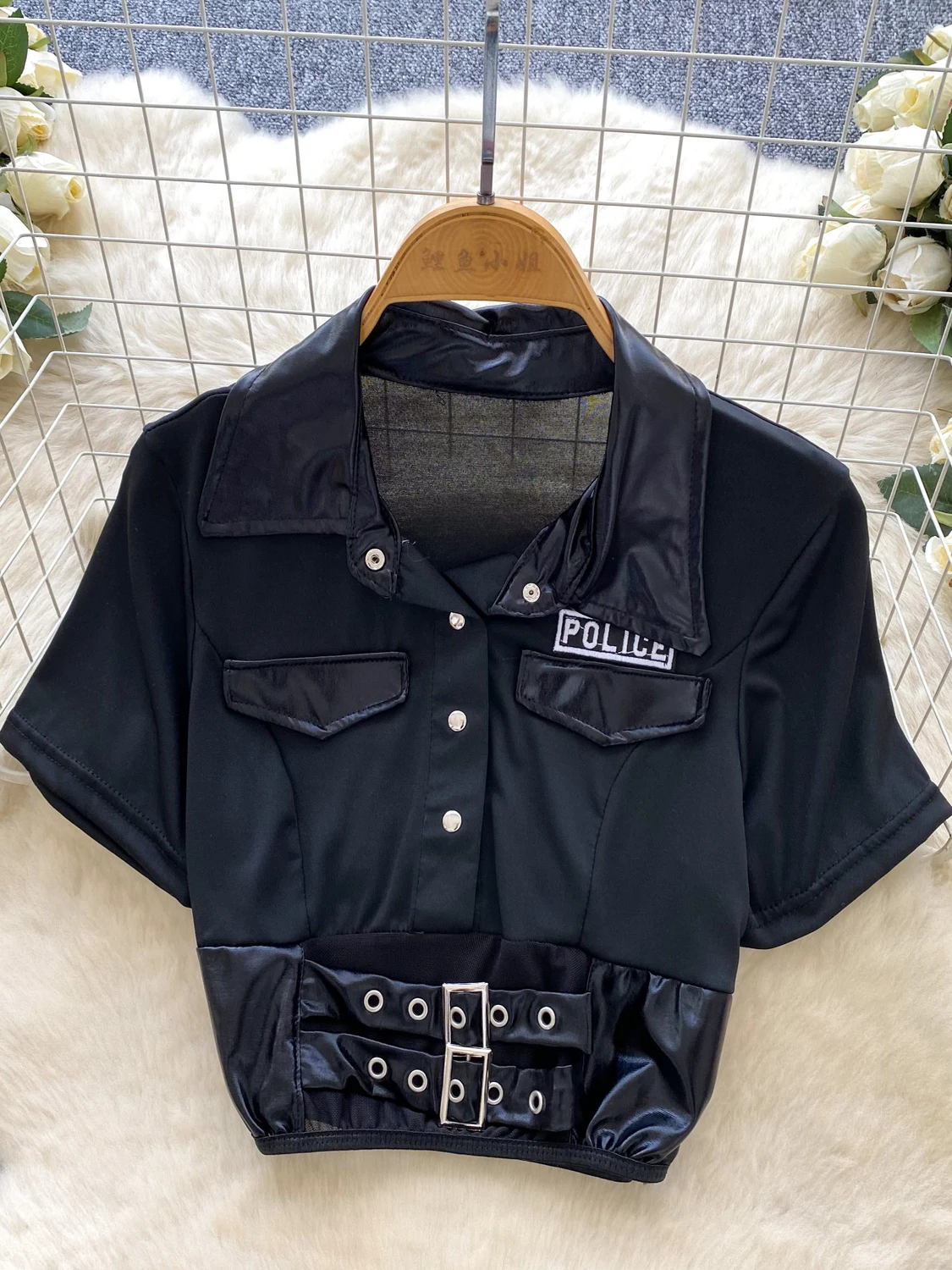 

Металлическая облегающая юбка с высокой талией и пуговицами, сексуальный комплект Pure Desire Faion для девочек, летняя одежда для молодых женщин