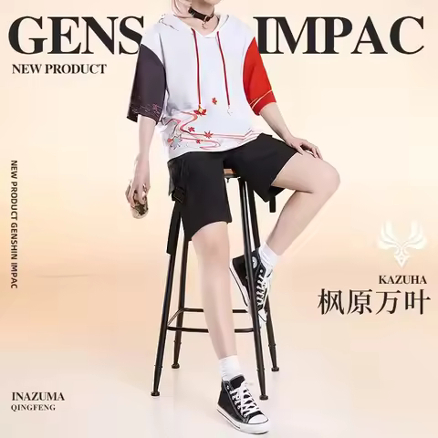 Genuine Game Yuanshen Impact Kaedehara Kazuha Doujin Casual Wear Cosplay Hoodie Costume Cool Game Inazuma City Jacket Gift