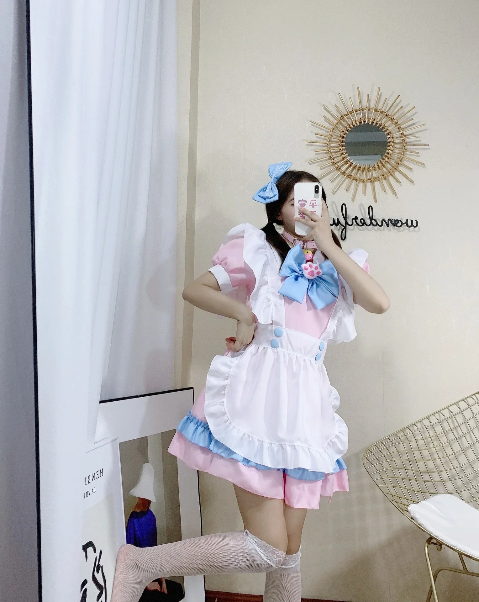 Plus Size 4XL Sweet Lolita Dress French Maid Waiter Costume Women Sexy Pinafore Cute Ouji Maid Outfit Halloween Cosplay For Girl