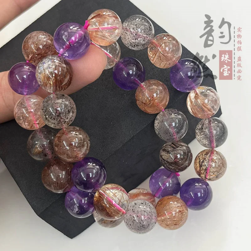 

Натуральные большие частицы, прозрачные слюдяные чипсы, семь браслетов, унисекс, бусины, аксессуары