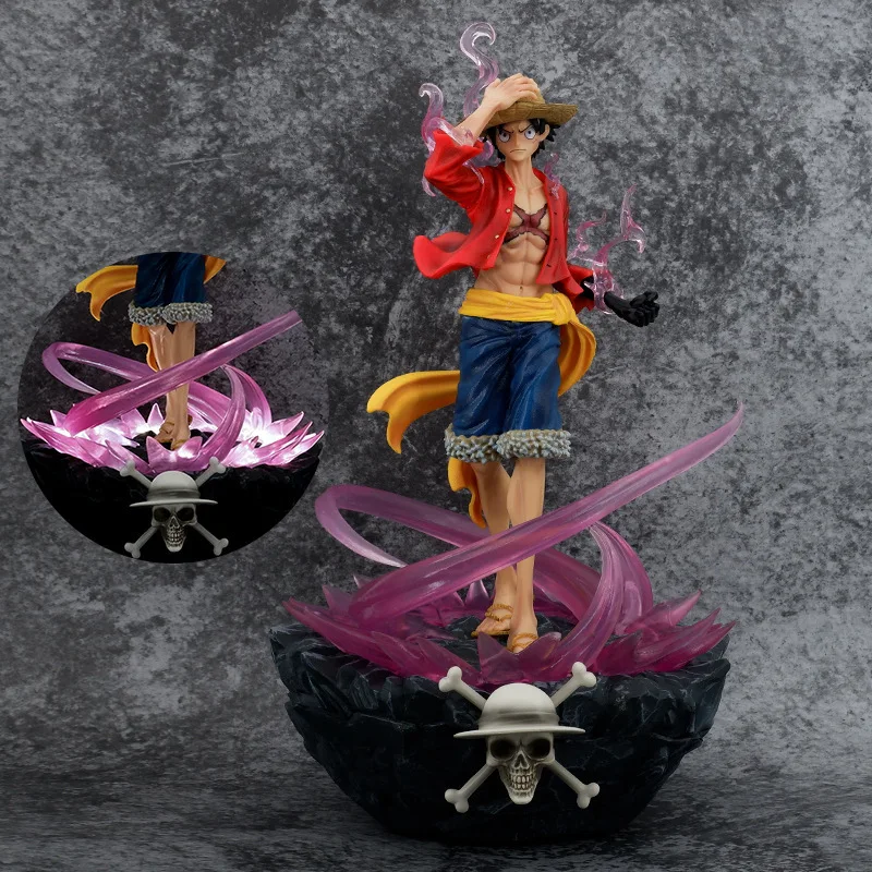 

41cm Anime One Piece Monkey D Luffy Battle Ver. GK PVC Action Figure Game Statue Collectible Model Kids Light Up Toys Doll Gifts