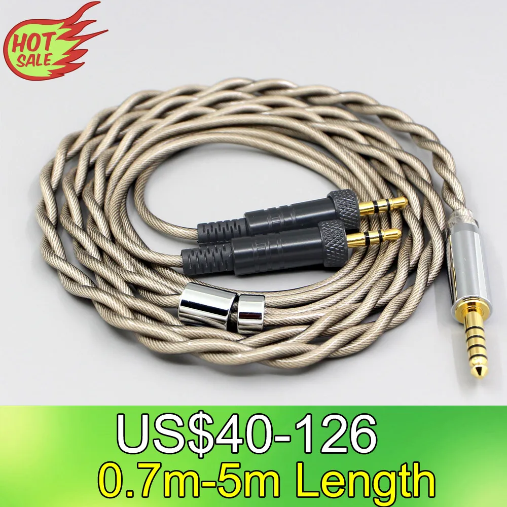 

LN007840 Type6 756 core 7n Litz OCC Silver Plated Earphone Cable For Sony MDR-Z1R MDR-Z7 MDR-Z7M2 With Screw To Fix