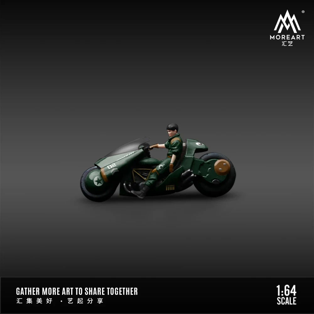 More Art1:64 Akila Motorcycle , Resin Character Model, Miniature Scene Decoration for Collection& Display&Gift