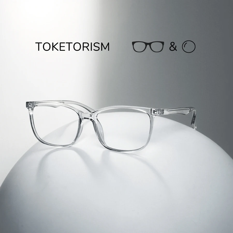 

Toketorism Women's Prescription Glasses Square Men's Multifocal Photochromic Custom Eyeglasses