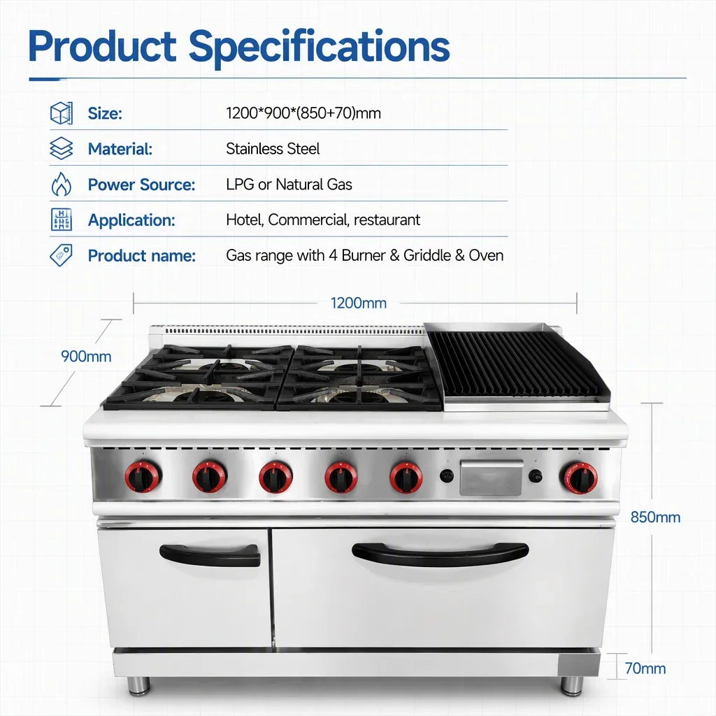 Cheap Price 4 Burner  Gas Range Gas Stov