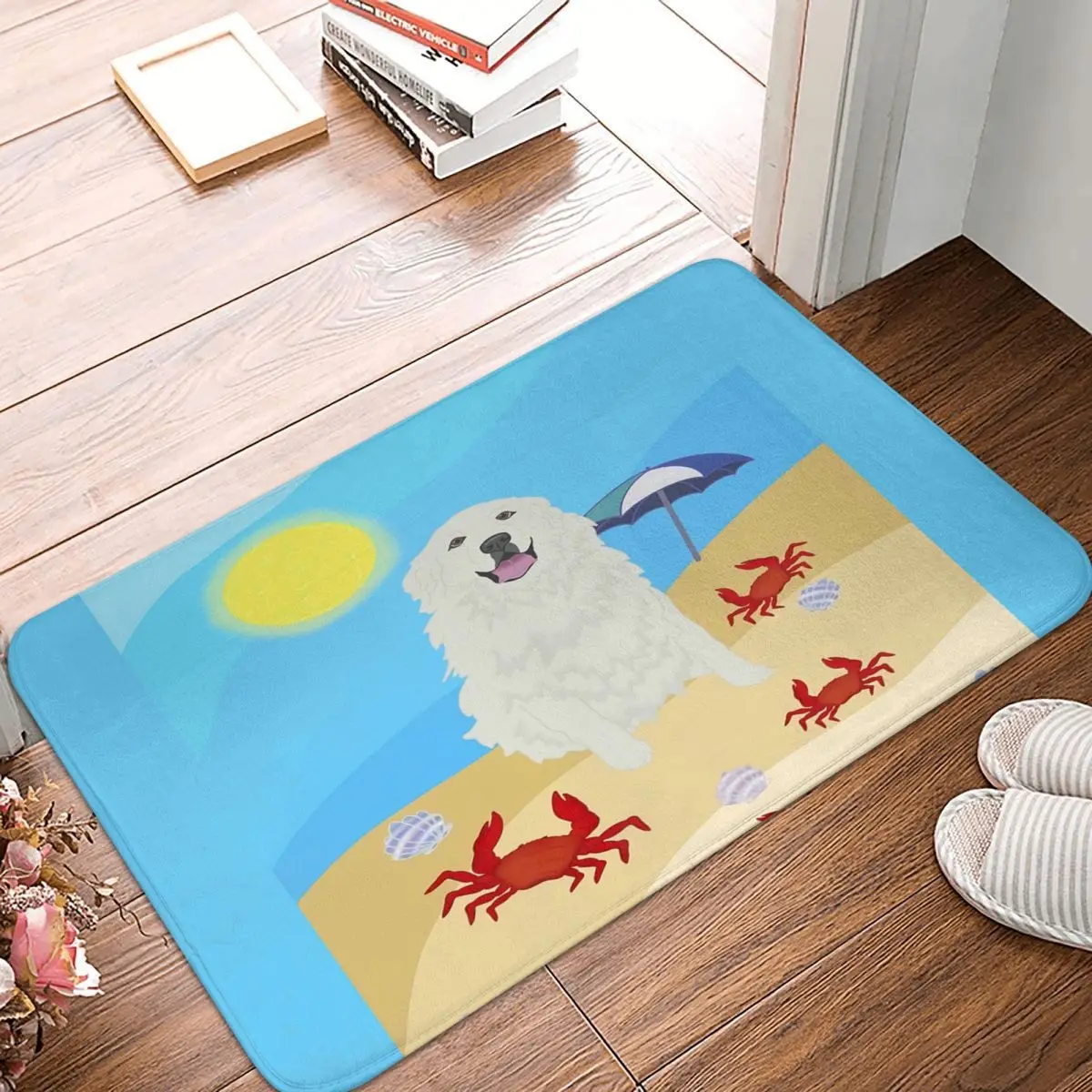 

Beach Great Pyrenees 40x60cm Carpet Polyester Floor Mats Fashionable Bathroom Carpets