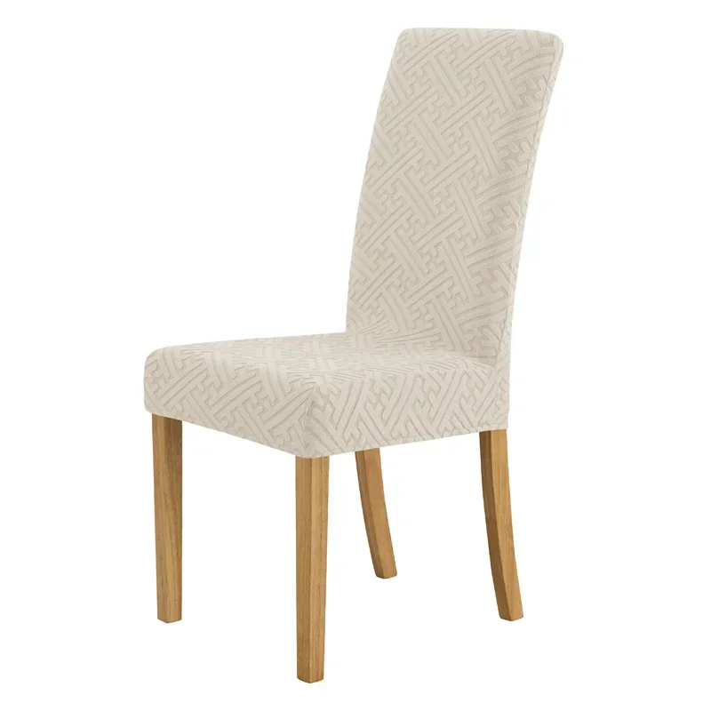1/4 stücke Jacquard Esszimmer Stuhl Abdeckung Stretch Anti-schmutzig Stuhl Abdeckungen Wohnkultur Küche Sitz Schonbezug für Bankett party Hochzeit – Detail 25