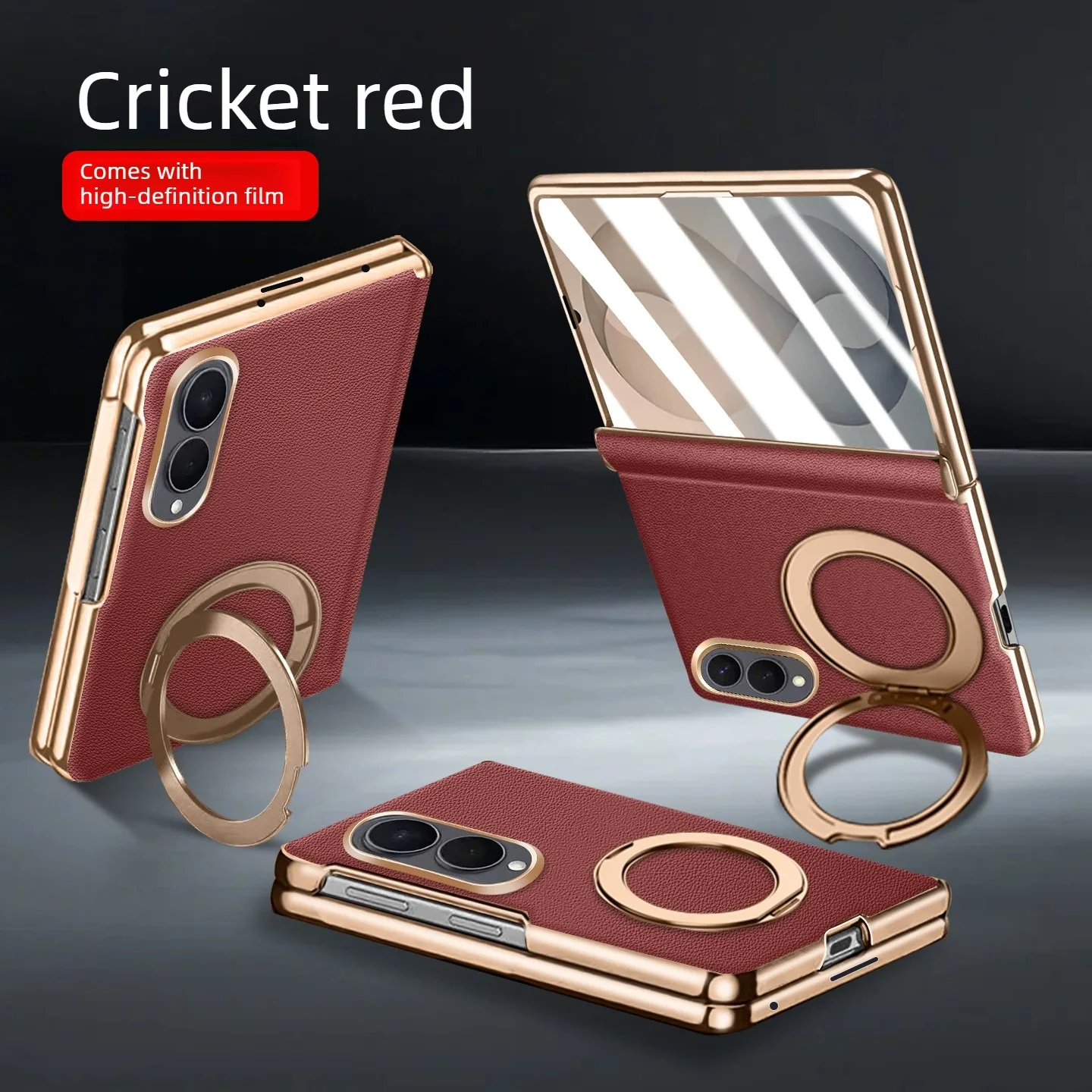 Hinge Protection Integrated Shell-and-film for Samsung Z Fold 8 Case 360°rotate Stand Anti-fall All-inclusive Protective Case