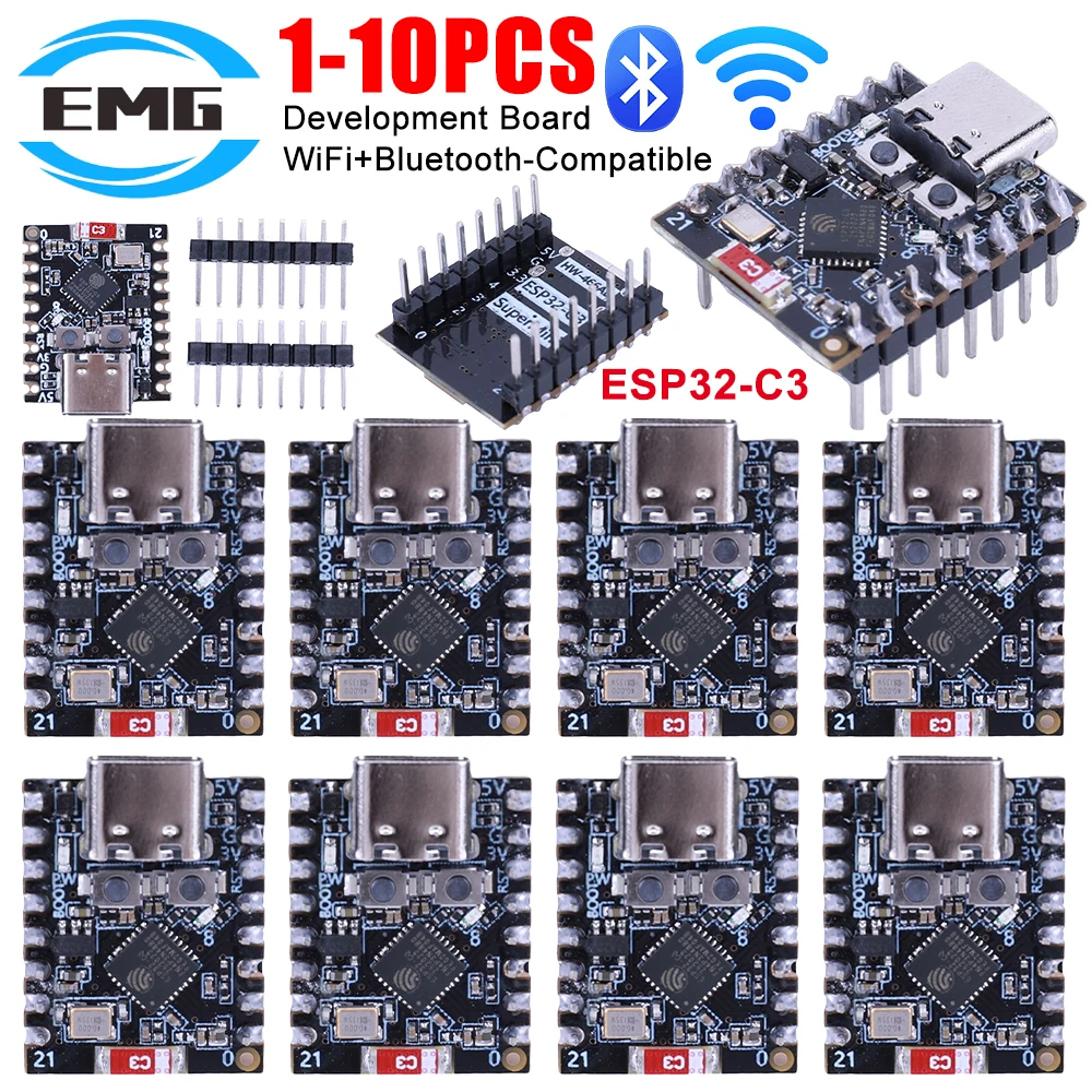 1-10PCS ESP32-C3 Super Mini WiFi Bluetooth-Compatible Development Board ESP32 C3 Development Module CORE IOT Board for Arduino