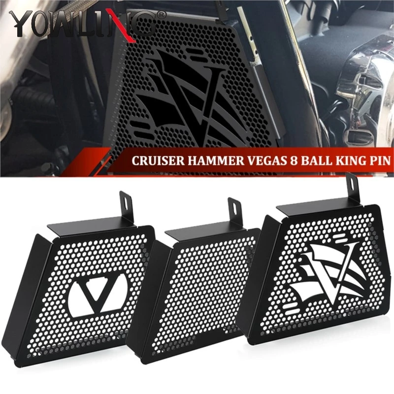 2008-2024 Radiator Guard Grille Cover Protection For Victory Cruiser Hammer Vegas 8 Ball King Pin / Judge/ Highball Touring 2023
