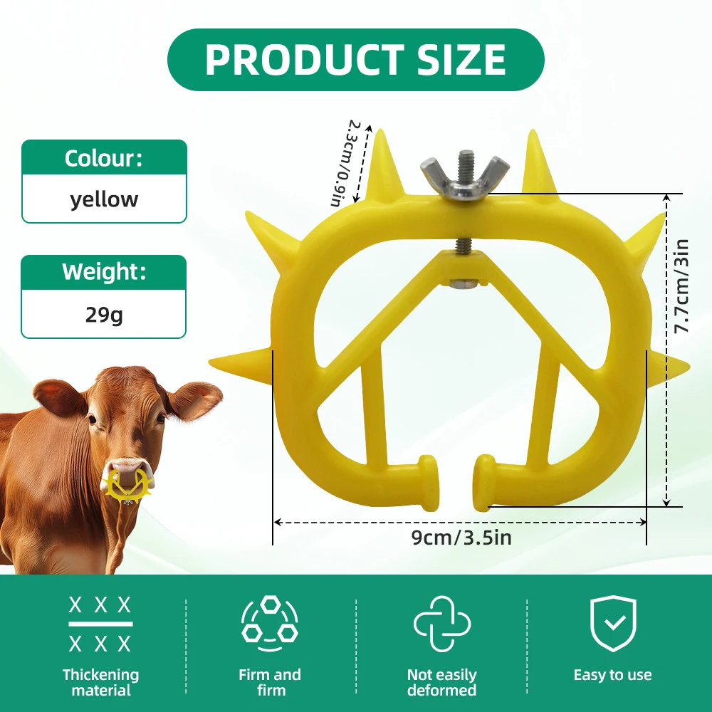5 Buah Cincin Hidung Ternak Plastik Cincin Hidung Ternak Plastik Tebal Kit Penghenti Perah Anti Mengisap Peralatan Ternak