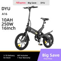 DYU A16 - Electric City Bike for Adults, 350W Motor, 54.6V/1.5ah Battery, 16 Inches
