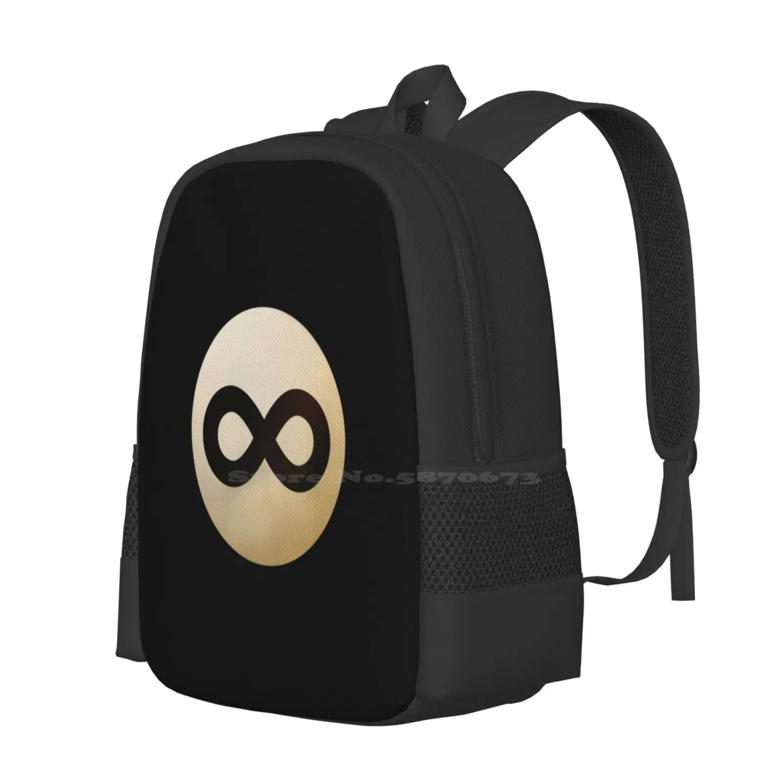 Infinity Ball Hot Sale Schoolbag Backpack Fashion Bags Snooker Eightball 8Ball Billiards Game Juxtaposition Juxtapose Number