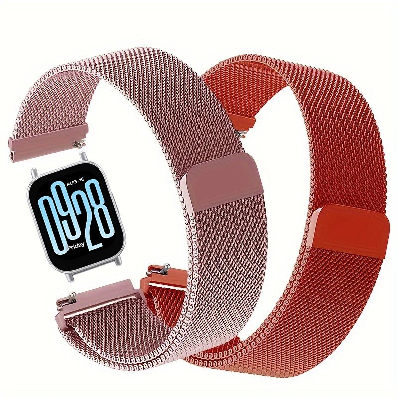 

Для Redmi Watch 5 Lite/активный ремешок для часов с магнитной петлей из нержавеющей стали для Xiaomi Watch S4, металлический ремешок Correa, стальной браслет 22 мм