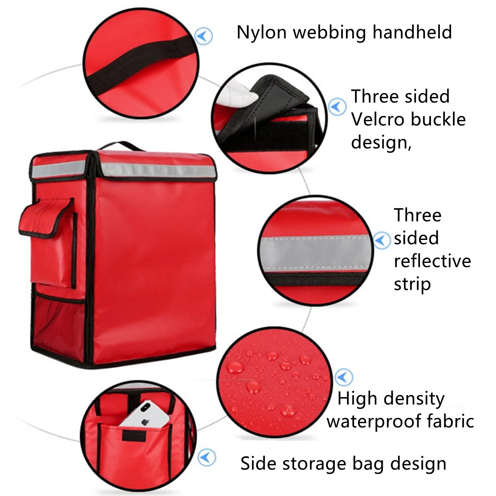 42 L Takeout Delivery Box Insulation Package Refrigerate Suitcase Waterproof Backpack Shoulder Case Ice Food Preserve Handbag 58