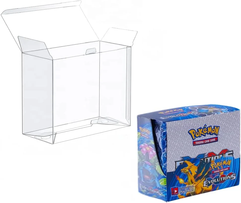 10 Pieces Dustproof PVC Booster ETB Box Clear Plastic Protector Case Card Protective Display Showcase for Pokemon Booster Box