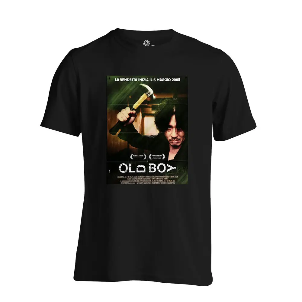 Camiseta Clássica Masculina do Filme, Camiseta Oldboy, Camiseta de Manga Curta, Impressão de Cartaz do Filme, Roupas De Algodão, O-Neck, Tamanho Grande