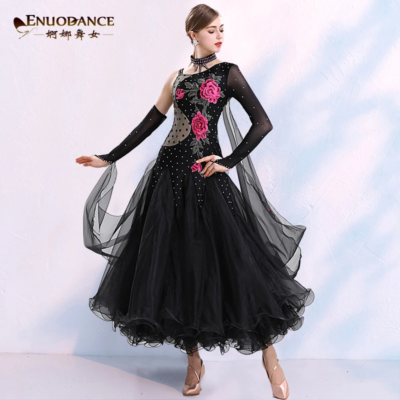 

Modern Dance Practice Dress Adult Female Gb Ballroom Dance Gb Performance Practice Costume Big Swing Waltz Costumes Mq296