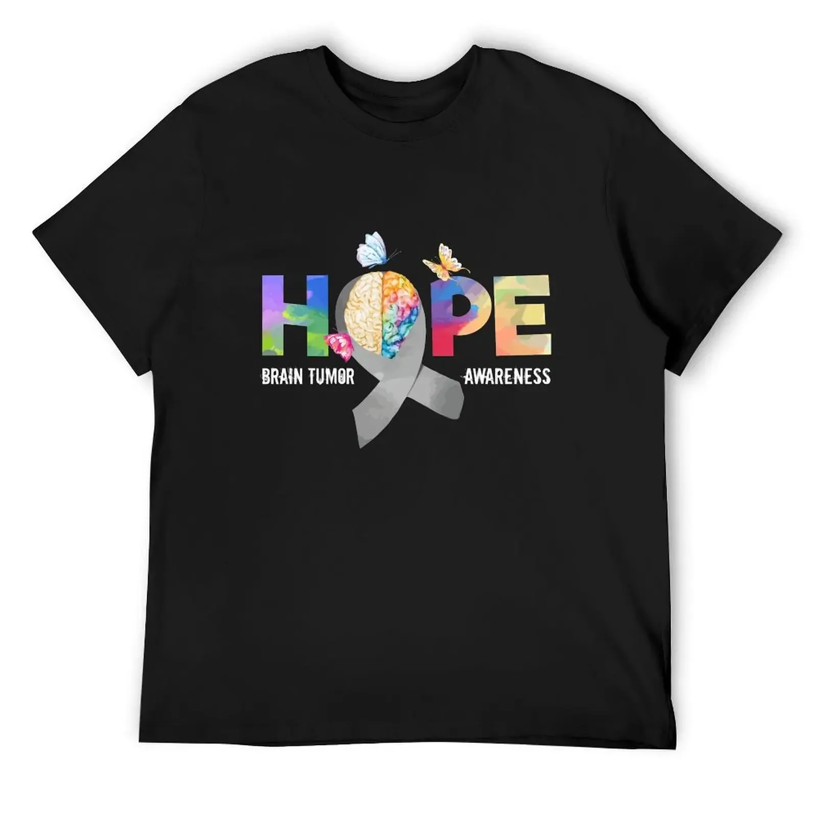 

Hope Brain Tumor Awareness Shirt, Brain Tumor Grey Ribbon Cancer Cancer Awareness Cancer Tumor Walk T-Shirt