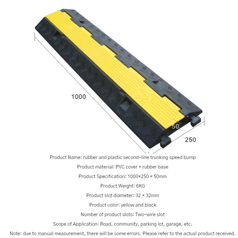 PVC Two Groove Speed Belt Double Groove Plate Rubber Speed Belt Stage Laying Plate Wire Protection Plate Rubber Plastic