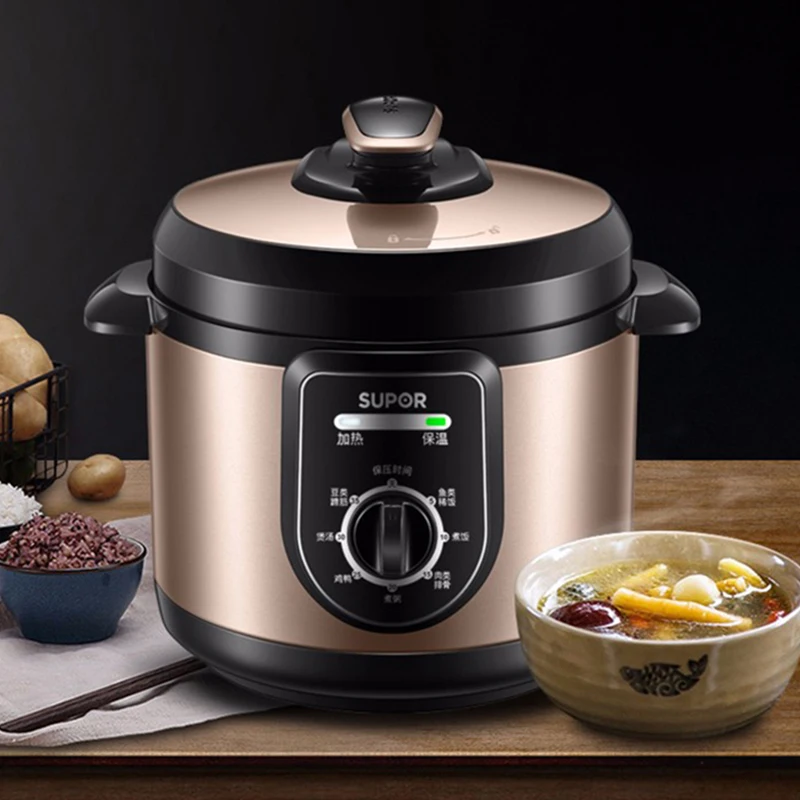 SUPOR Panela De Pressão Elétrica, Fogão De Arroz Multifuncional Doméstico, Isolamento Automático, Aparelho De Cozinha Portátil, 4L, 70kPa