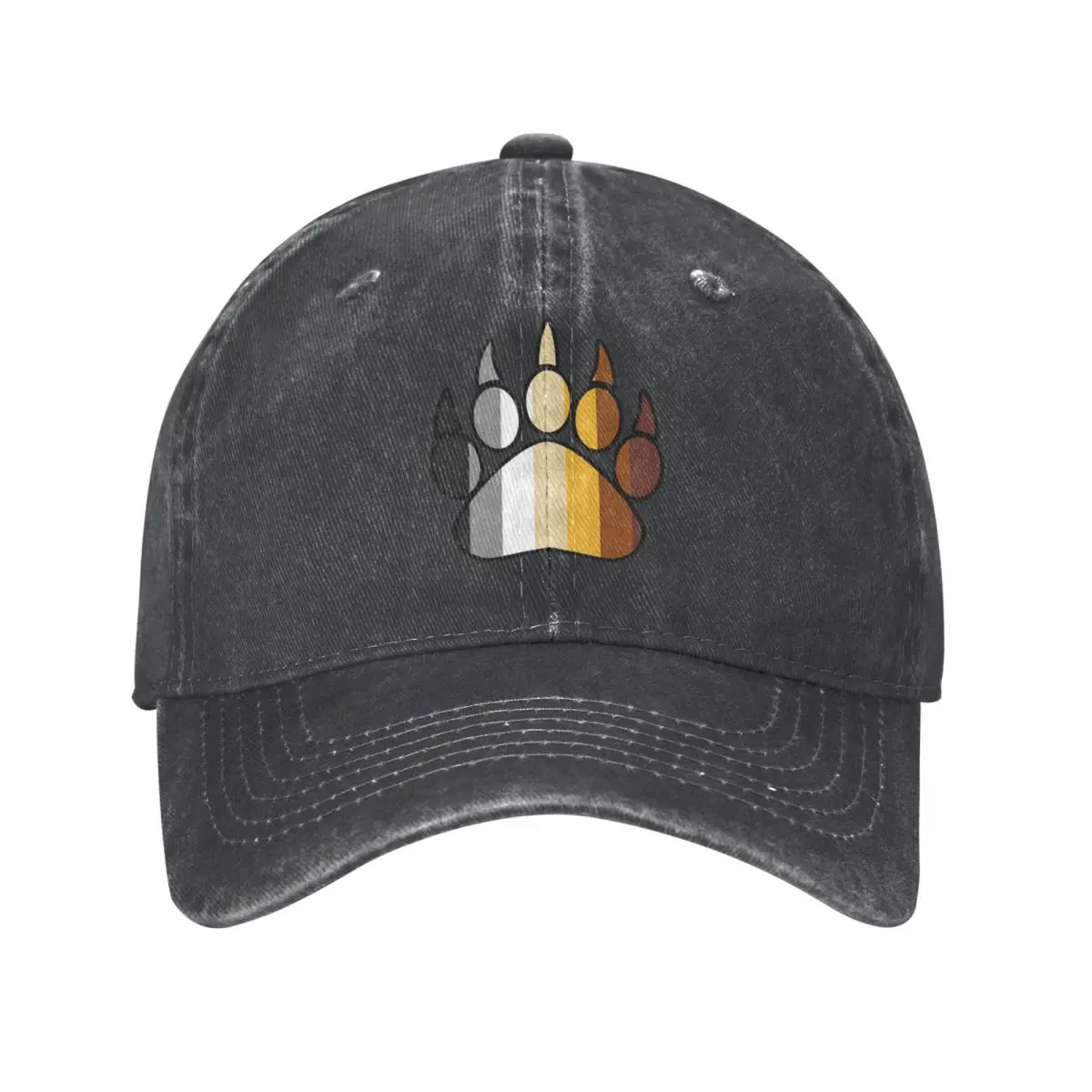 Bear Pride Paw Baseball Cap Gay Days Running Cheap Washed Trucker Hat Unisex Cute Print Washed Snapback Cap