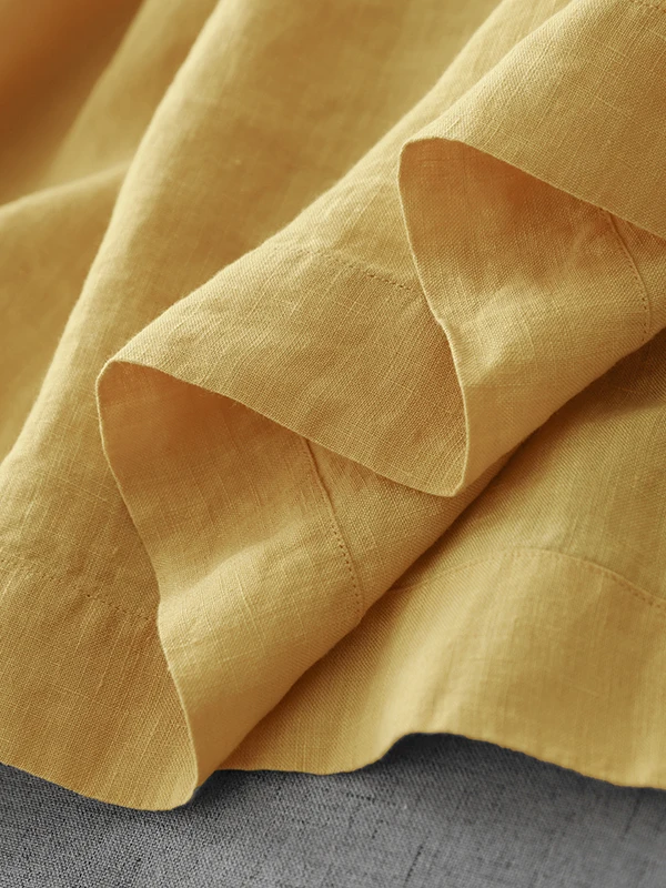 

Retro Cotton Linen A-Line Skirt Women's Summer Thin Loose High Waist Draped Mid-Length Wide Hem Linen Skirt