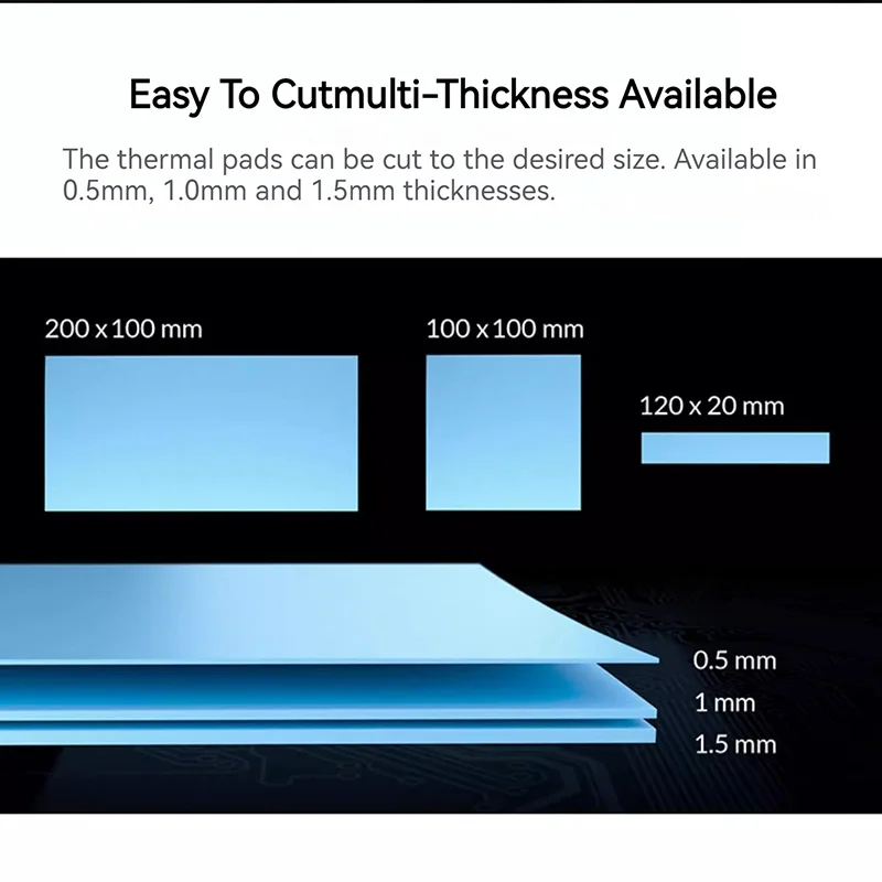 Arctische TP-3 Hoge Prestaties Thermische Pad 0.5/1.0/1.5Mm Computer Laptop Gpu Cpu Heatsink Koeling Geleidende Siliconen Pad