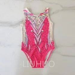 LIUHUO body da nuoto sincronizzati di colore rosso personalizzato costumi da bagno professionali personalizzati per le prestazioni della squadra di nuoto rosa