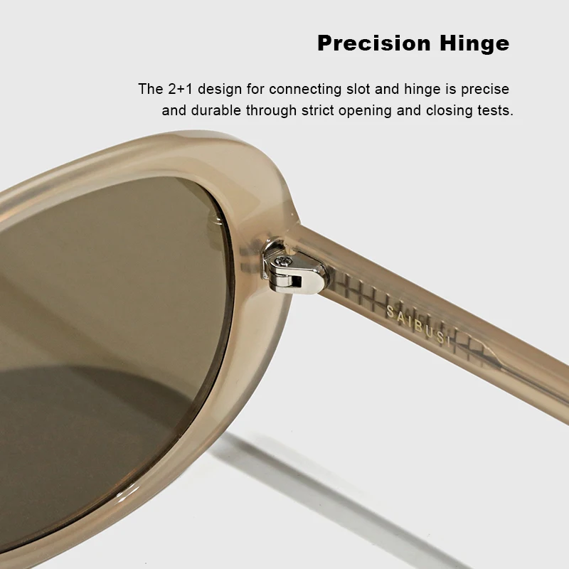2024 New acetate Oval Fashion Trend Women's personality UV400 classic men's outdoor driving sunglasses AUR0RA image 4