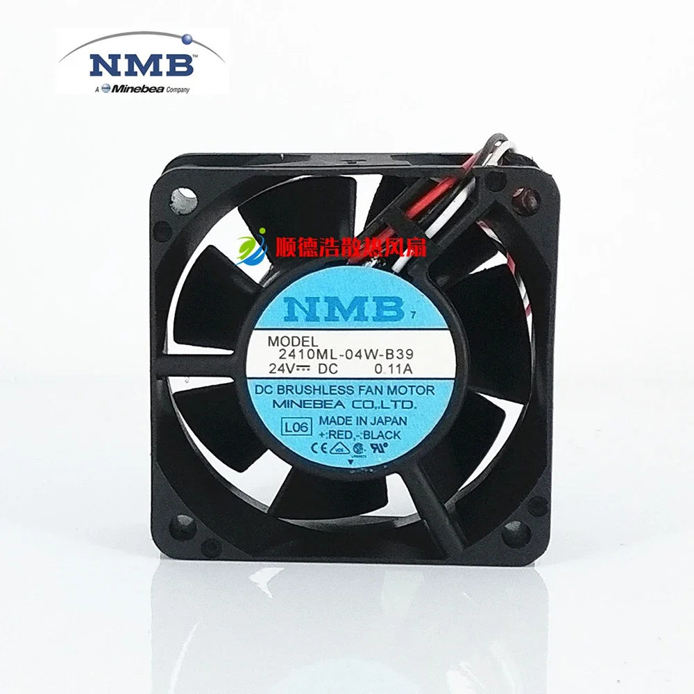 

For NMB 2410ML-04W-B39 6025 6CM DC 12V 0.16A three wire dual ball bearing fan 60*60*25mm