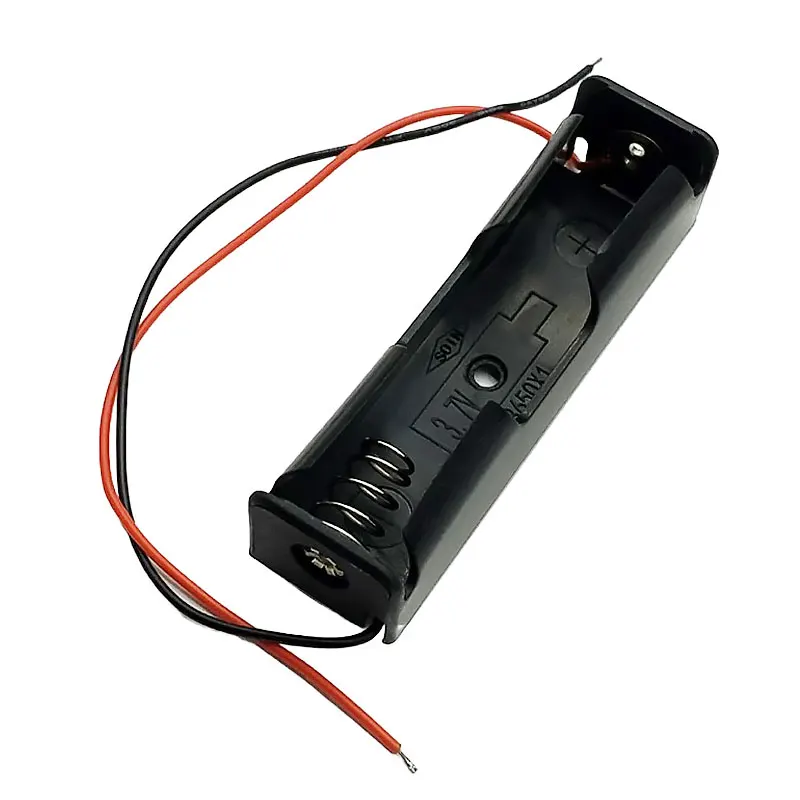 1-3PCS 18650 Battery Holder Box 1 Slot 3.7V Battery Storage Case 1/2/3/4 Cell Plastic Container with Connect Black Red Wires