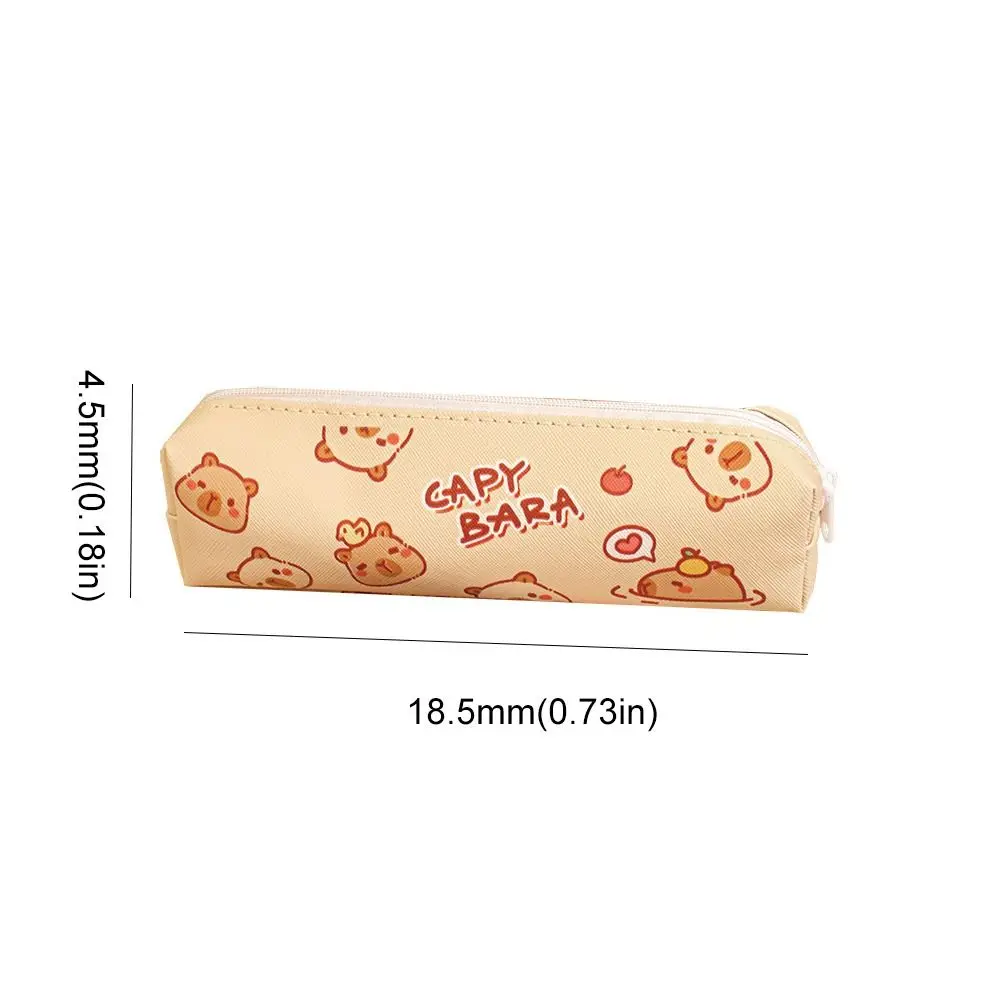 Storage Pouch Kawaii Capybara Pencil Bag Cute Design Cartoon Stationery Bag Creative Panda Pen Case Student