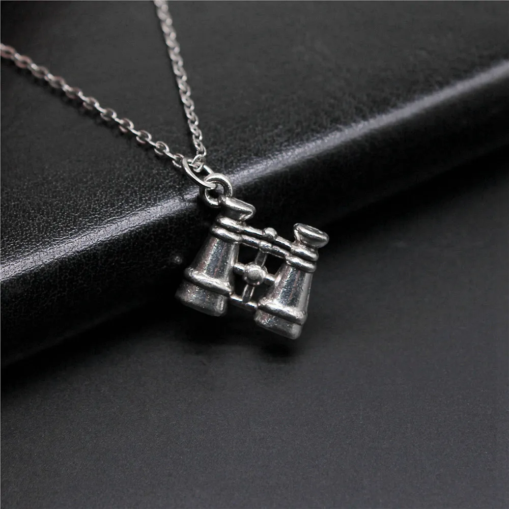 1pcs Telescope Pendants And Necklaces Nail Charms Jewelry Tools Handmade Chain Length 40+5cm