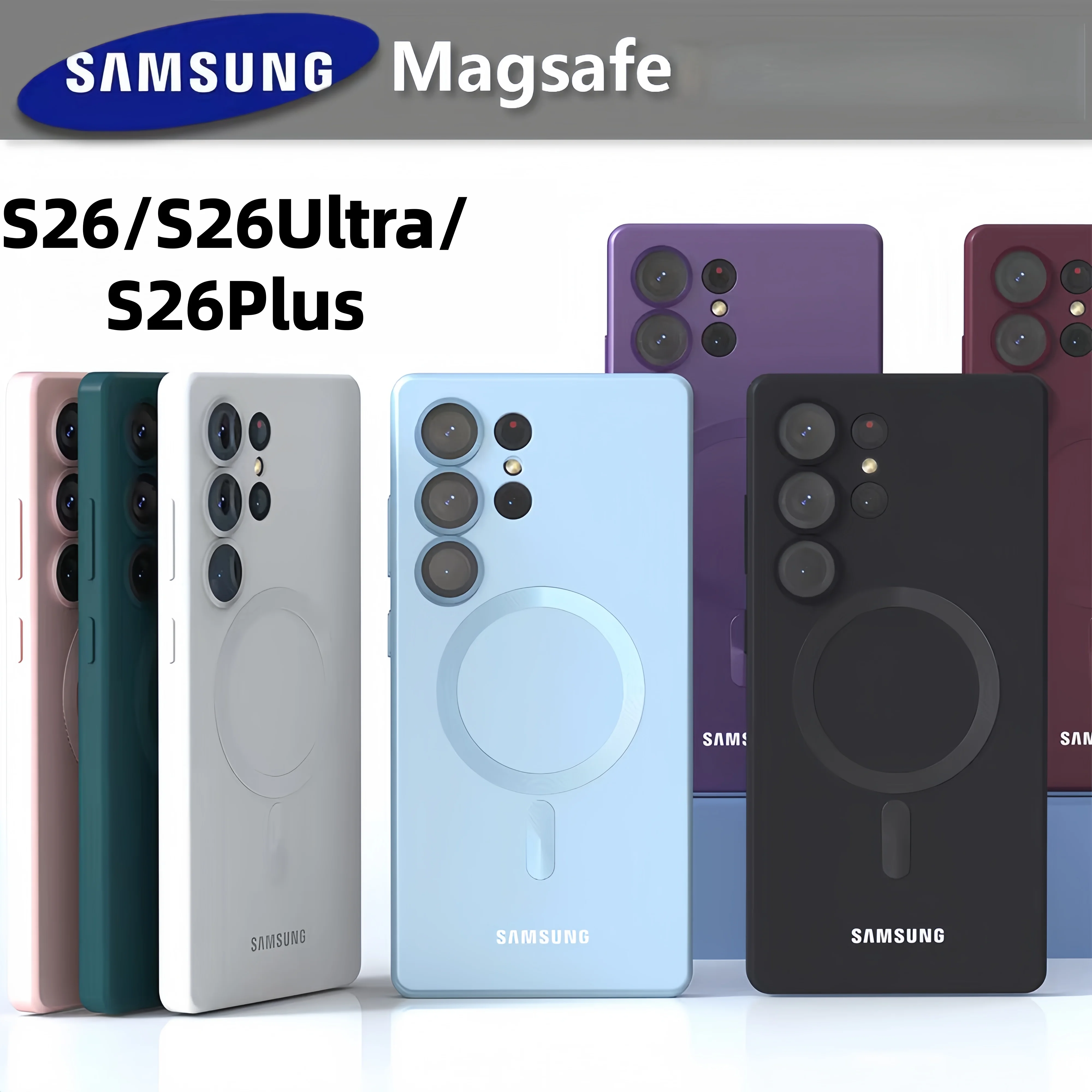 Samsung S26 S25 Ultra For Magsafe Magnetic Case High Quality Soft TPU Wireless Charging Phone Case Coque S25 S26 S24 Plus Coque