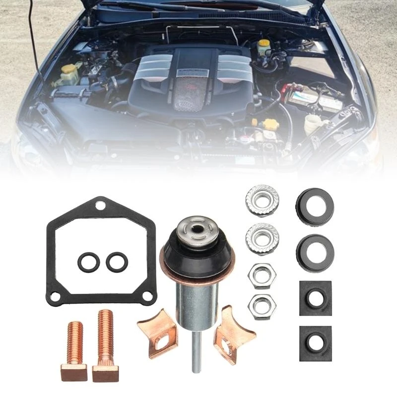 

P5ED Starter Solenoid Repair Rebuild set 228000‑6660 Starter Rebuild set Plunger Spring Contact Set Easy Assemble for Vehicle