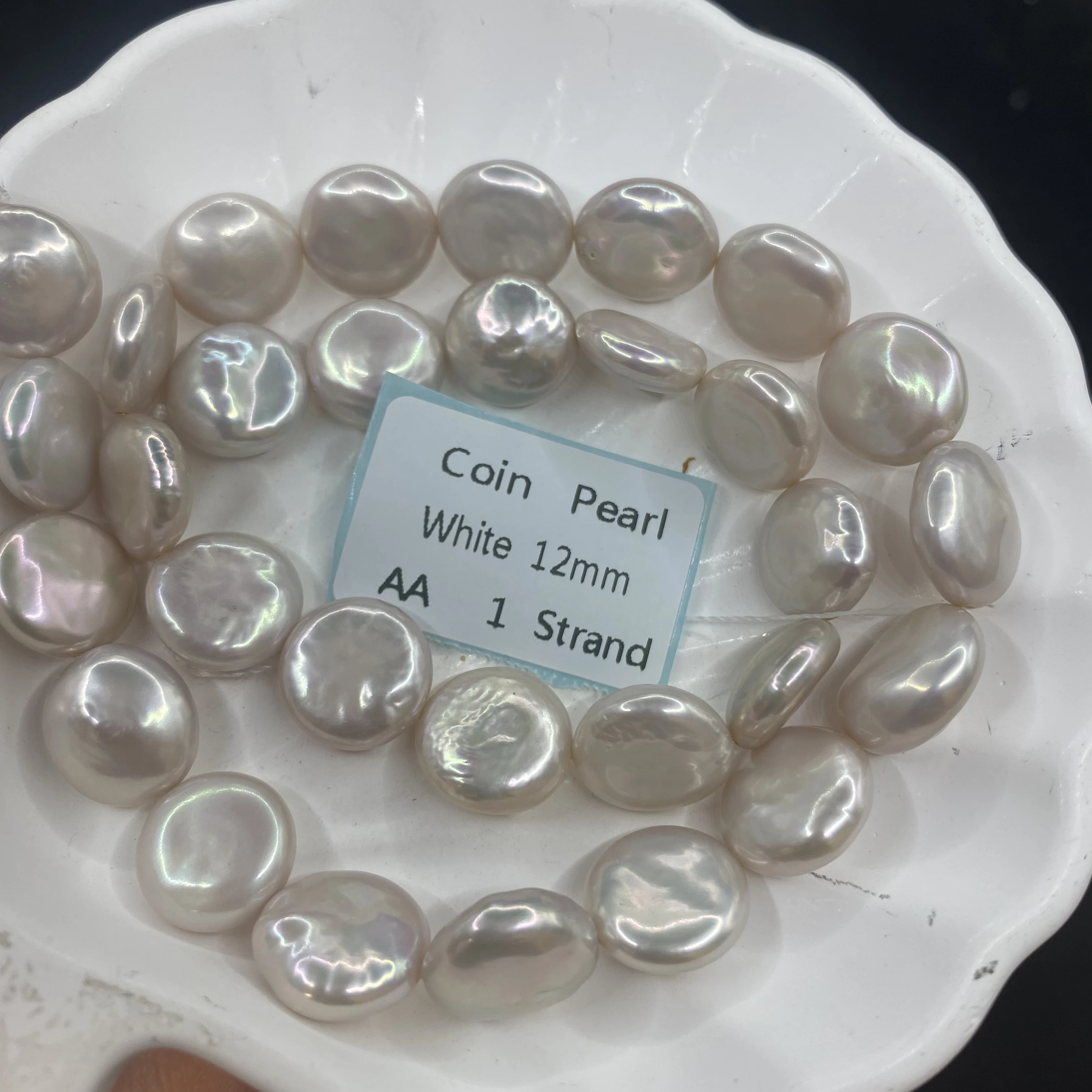 

Нить из натурального пресноводного жемчуга 2A 3A 4A в форме монеты, плоская свободная нить из жемчуга из бисера для DIY, модное жемчужное колье, ожерелье, браслет