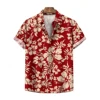 3D Printed Men's Hawaiian Floral Shirts - Trendy and Versatile Top
