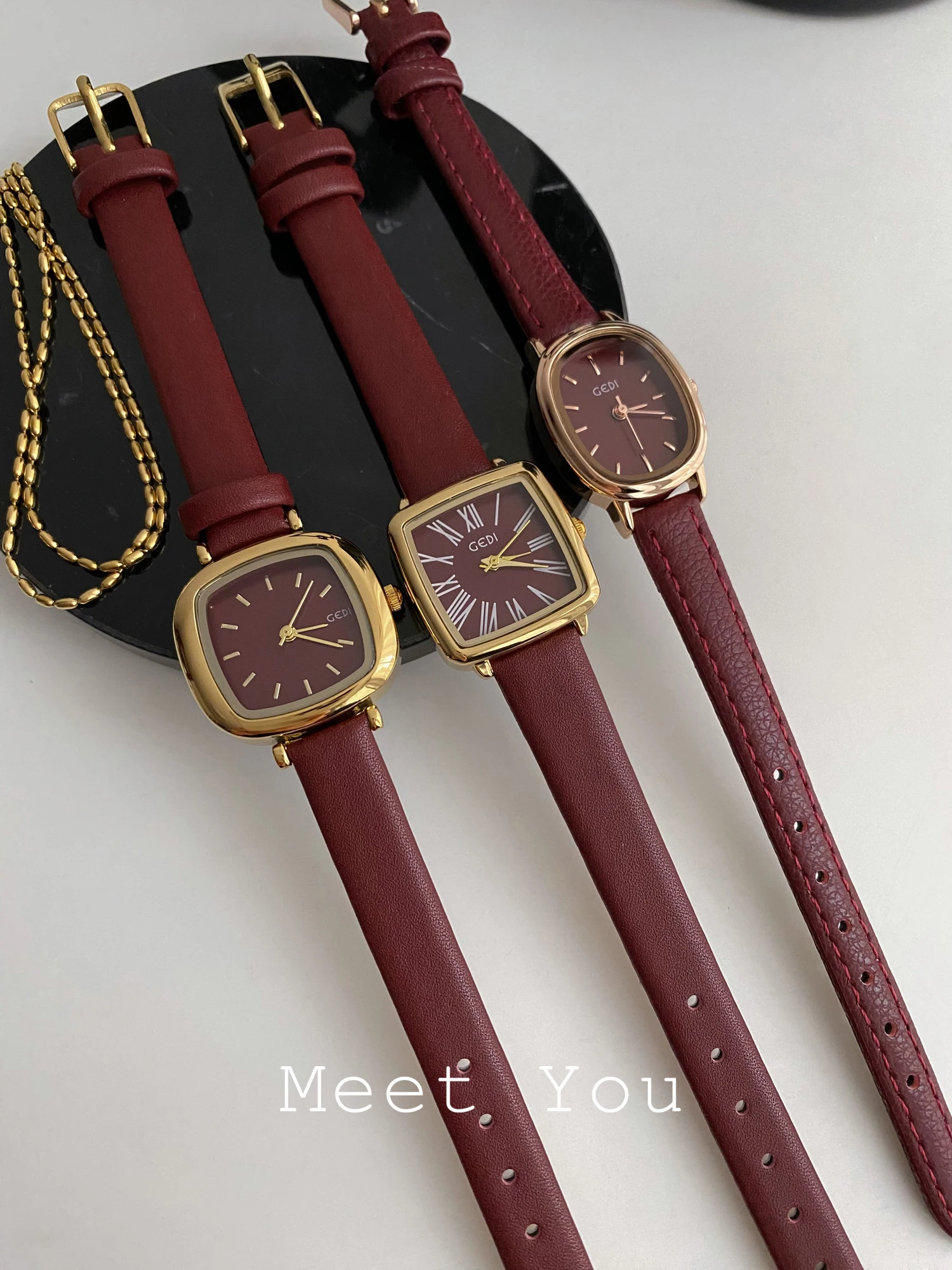 

Red, Exquisite, High-End, Vintage-Inspired, And Luxurious Women'S Watch; New Arrival Women'S Wristwatch; Elegant Women'S Watch.