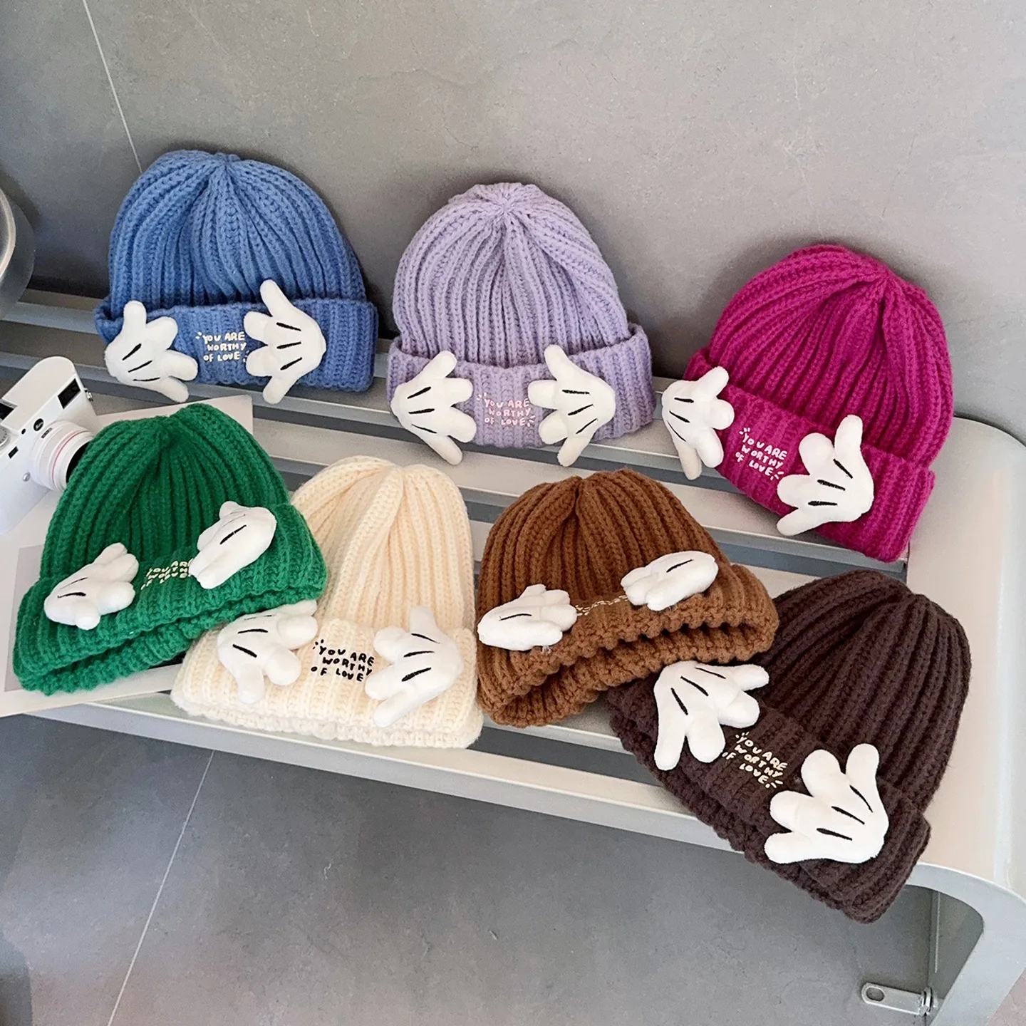 

Cute Knitted Hat for Parent Child Cartoon Winter Thickened Warm Woolen Pullover Cap Gift for Kids 2026 New