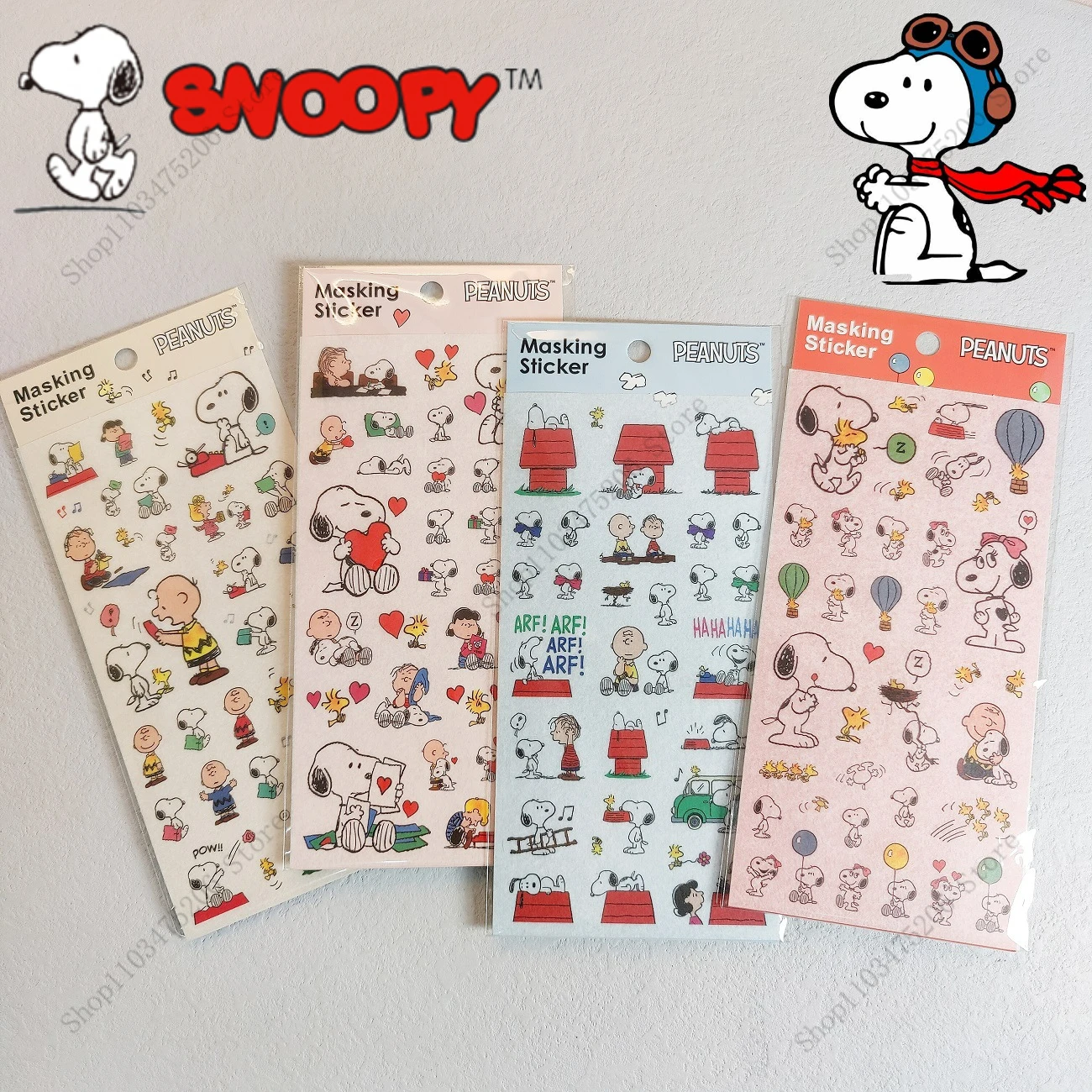 

4 pcs/lot Kawaii Snoopy Stickers Cute Scrapbooking DIY Diary Decorative Sealing Sticker Album Stick Label School Office Supplies