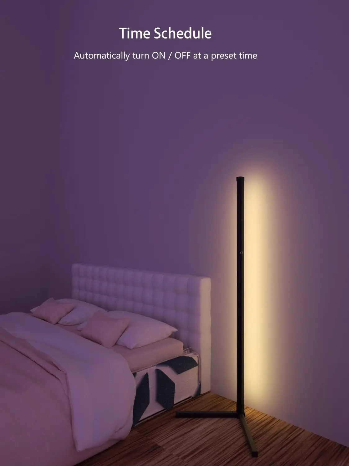 Inteligente rgb sonho cor lâmpada de assoalho led macio proteção para os olhos regulável app