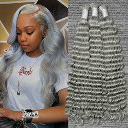 #350 Ginger Orange Human Hair Bulk Curly Hair Bundles For Boho Braids Braiding Hair Extension No Weft cabelo humano indiano