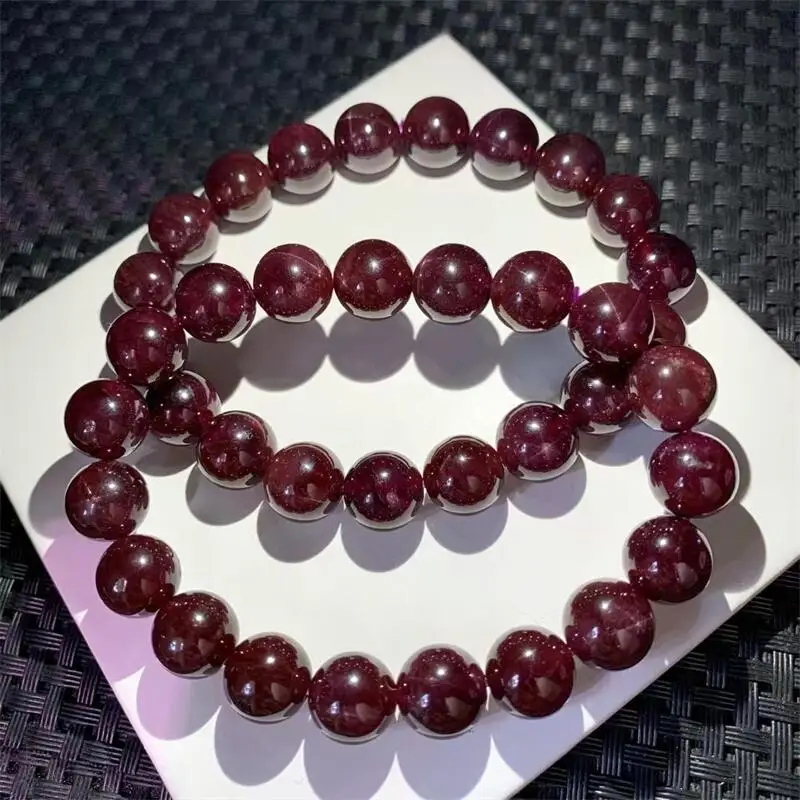 Natural Starlight Garnet Bracelet Colorful Gemstone Strings Fashion Beautifully Jewelry For Men And Women 1PCS 9/10.6MM