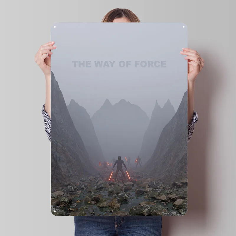The Way of Force Metal Poster Vintage Metal Signs Interior Decoration At Home Custom Tin Sign for Wall Art Decoration Retro Room