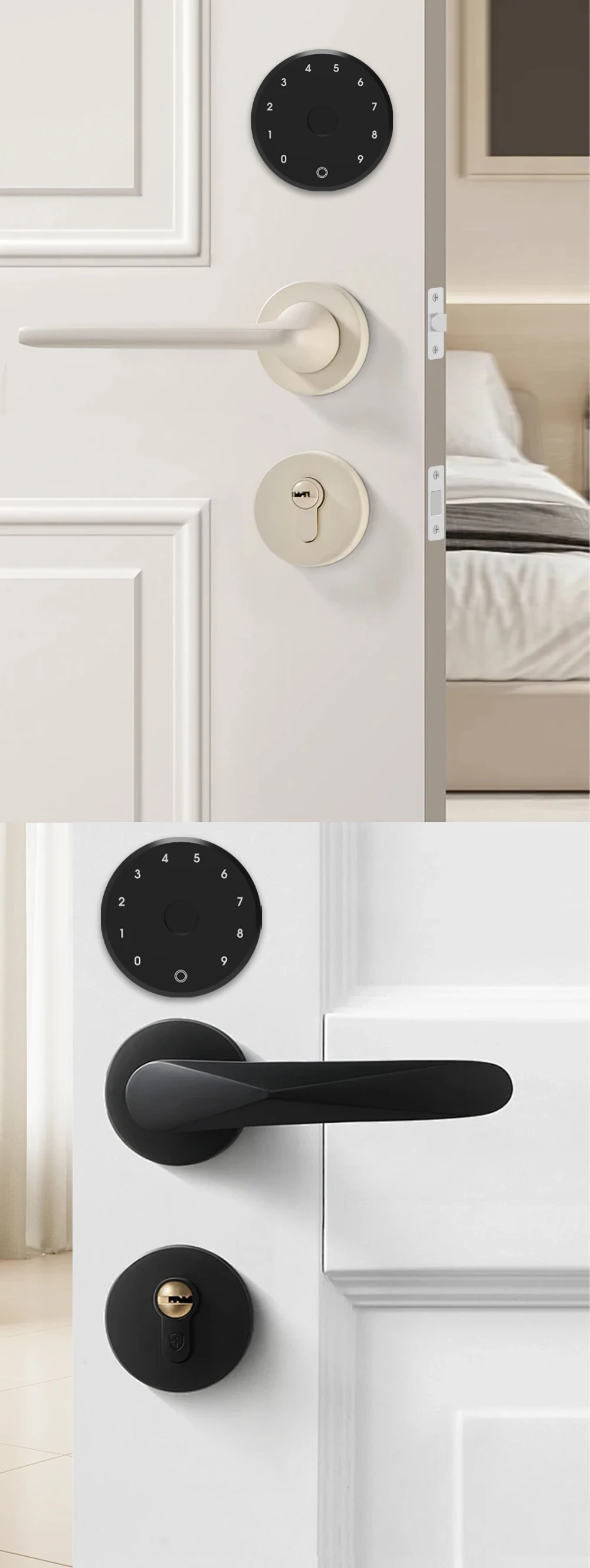 Intelligent Wireless Fingerprint Password Digital Keypad Lock No-dig Installation Work for A1 Pro Lock