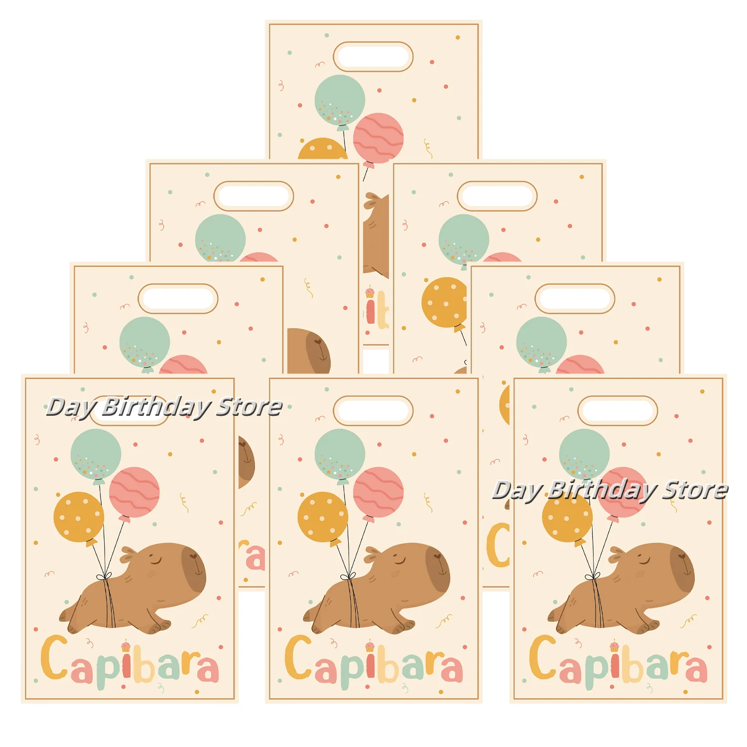 Подарочные пакеты с капибарой на день рождения, коробка-сюрприз с капибарой, сумка для подарков, сумка для конфет, принадлежности для детского душа, сувениры для детской вечеринки, подарки