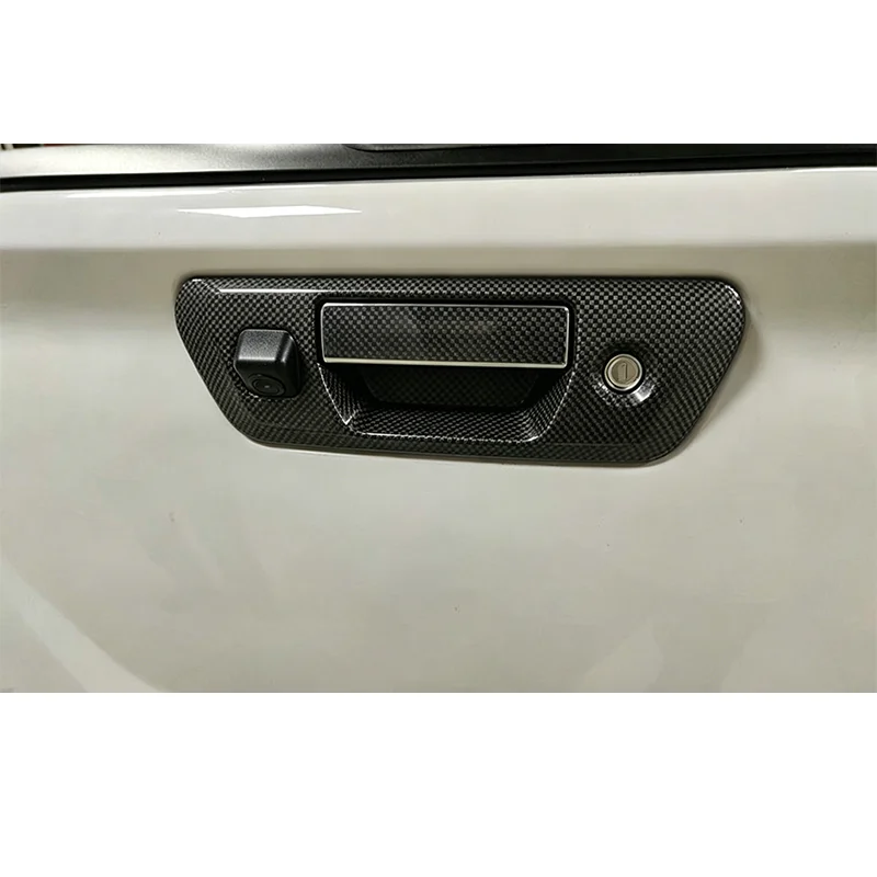 Abs Carbon Color Tailgate Molding Trim for Nissan Navara Np300 2015-2019 Pickup Rear Tailgate Decoration Exterior Accessories - view 2