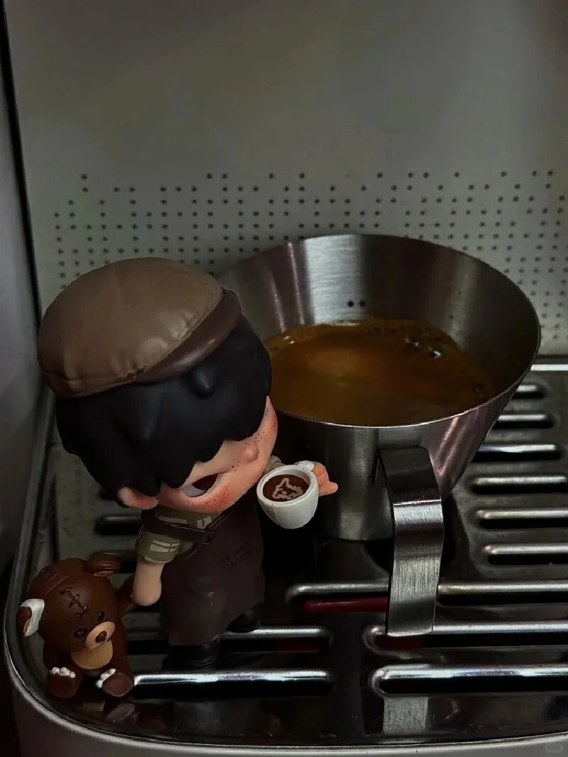 متوفر في المخزون Popmart Hirono Coffee Hangka بطاقة معلقة مفاجأة لطيف دمية سطح المكتب الديكور تحصيل نموذج الشكل ديكور الهدايا